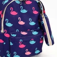 Рюкзак школьный &laquo;Фламинго&raquo;, с пеналом, 29&times;12&times;41 см, фиолетовый