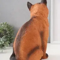 Фигурка (гипс) Кошка Сиамская окраска. Высота 31,5 см, Ширина 16 см, Длина 24 см.