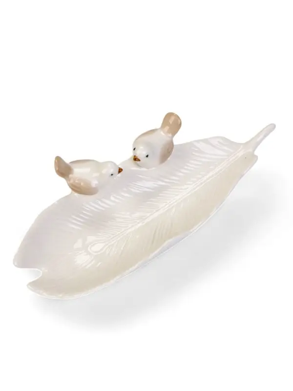 Декоративная подставка для мелочей TAKE IT EASY &laquo;Пташки&raquo;, 21&times;8&times;5 см, белая