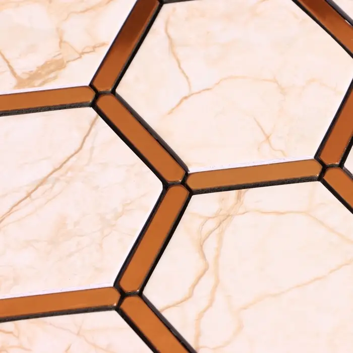 Панель ПВХ самоклеящаяся TAKE IT EASY &laquo;Мозаика соты&raquo;, 300&times;300 мм, цвет светлый