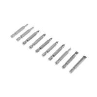 Набор бит ТУНДРА, сталь CrV, PH, PZ, SL, Torx &times; 50 мм, 10 шт.