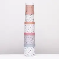 Набор круглых подарочных коробок 5 в 1 &laquo;Мини - цветы&raquo;, 20&times;20 - 14&times;14 см