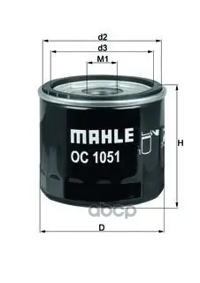 Фильтр масляный Mahle/Knecht арт. OC 1051