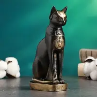 Фигурка гипс &laquo;Кошка египетская&raquo;, бронза, 11&times;20&times;7 см
