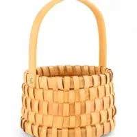 Корзина плетеная 17х17х12 см,  ручка h=13 см, натуральный Корзина плетеная 17х17х12 см,  ручка h=13 см, натуральный