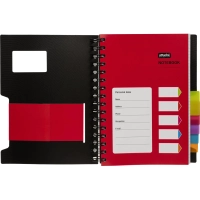 Бизнес-тетрадь А5,200л,кл,греб. Attache Selection Office book черн металлик