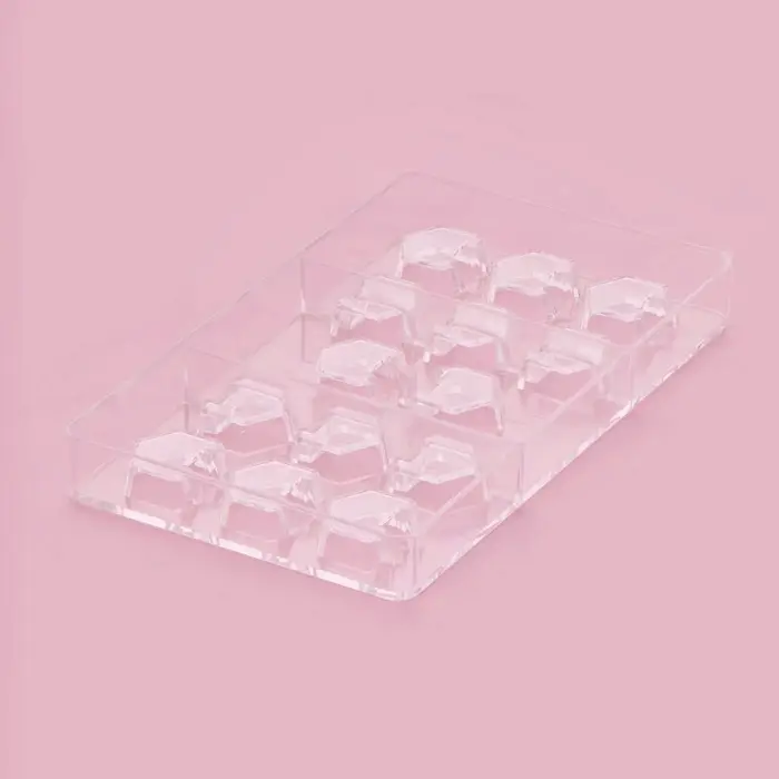 Форма для конфет и шоколада &laquo;Конструктор&raquo;, пластик, 20&times;12&times;2.5 см, 14 ячеек 2.8&times;2.8&times;0.8 см, прозрачная