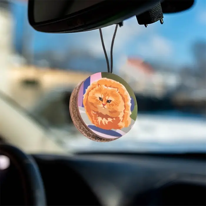 Подвеска автомобильная Grand Caratt Летающий кот, дерево, войлок Подвеска автомобильная Grand Caratt Летающий кот, дерево, войлок