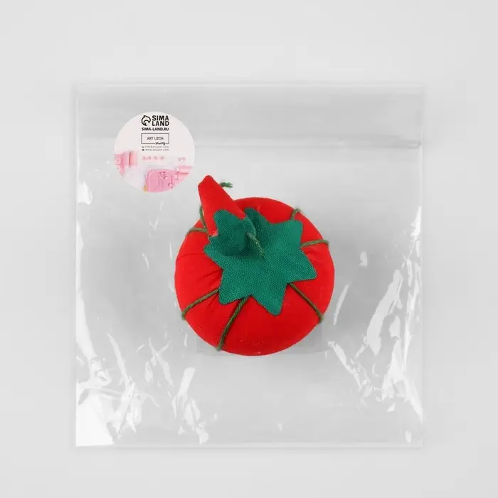 Игольница «Помидорка», 5×4.5 см, красная, зелёная Игольница «Помидорка», 5×4.5 см, красная, зелёная