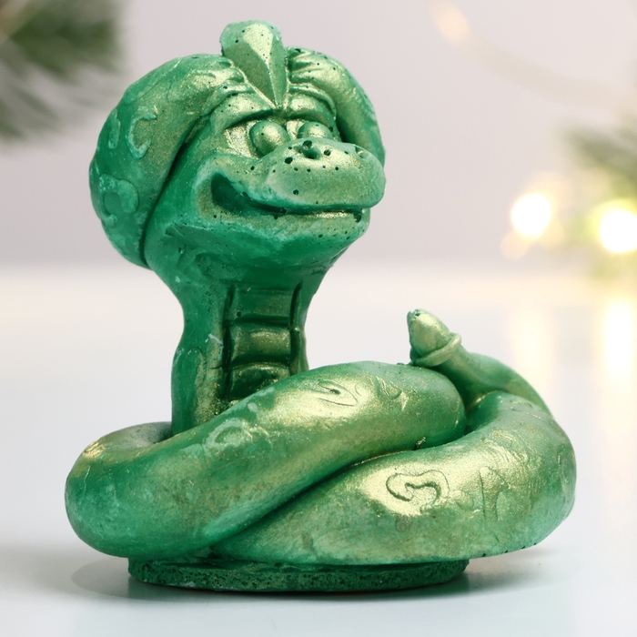 Новый год. Символ 2025. Фигура Новый год. Символ 2025. Фигура "Змея Орион" светло-зеленая, 5х5х6см