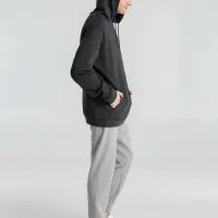 Толстовка с капюшоном унисекс Hoodie, серый меланж (антрацит), размер XS
