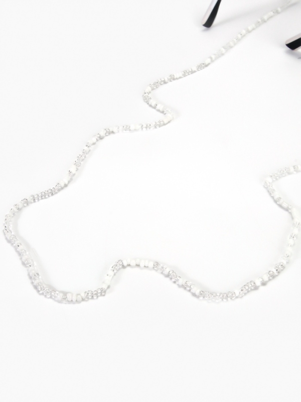 Цепочка для очков, шнурок на шею 75 см, белый Цепочка для очков, шнурок на шею 75 см, белый