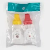 Бутылки для соуса &laquo;Мини&raquo;, набор 2 шт., 24 мл, 7.3&times;3&times;2.2 см, пластик, прозрачные, наклейка МИКС