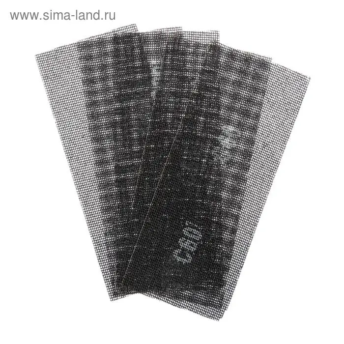 Сетка абразивная ТУНДРА, водостойкая, карбид кремния, 115&times;280 мм, Р60, 5 шт.