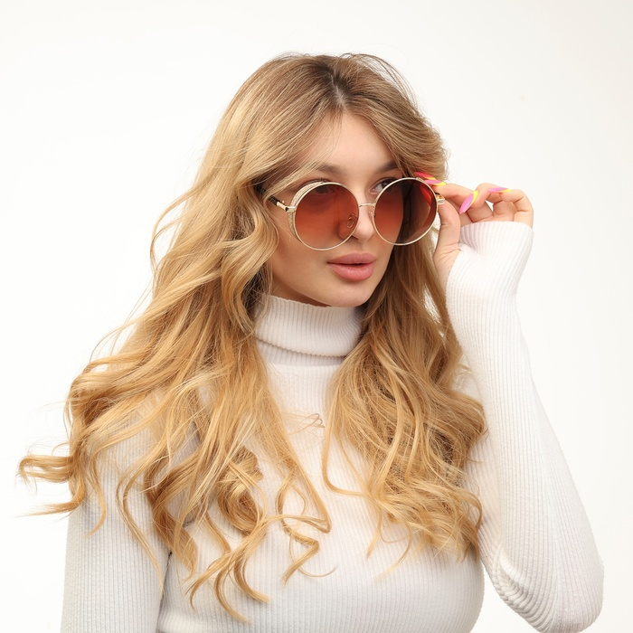 Очки солнцезащитные  Очки солнцезащитные "OneSun", uv 400, 14.5 х 2.2 х 5.6 см, линза 5.6 х 6 см, коричневые