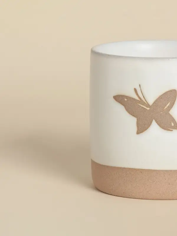 Кружка SL Home &laquo;Бабочка&raquo;, 520 мл, 13.5&times;9.6&times;9.8 см, керамика, белая