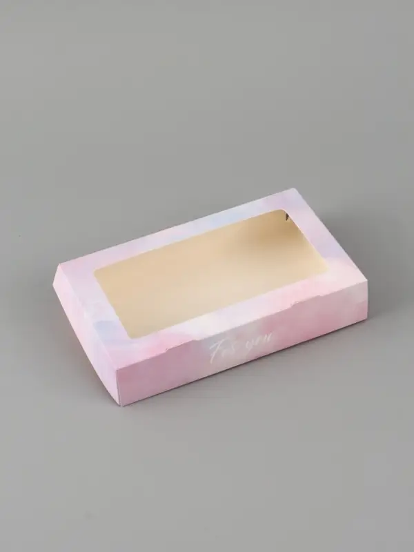 Коробка подарочная с окном &laquo;Для тебя&raquo;, 20&times;12&times;4 см, самосборная