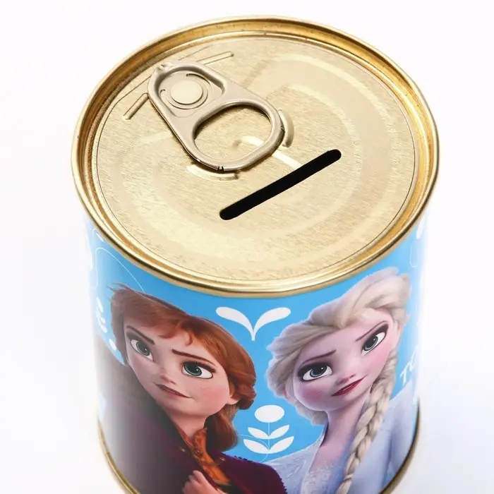 Копилка металлическая, 9,5 см х 7,5 см х 7,5 см Копилка металлическая, 9,5 см х 7,5 см х 7,5 см "Анна и Эльза", Холодное сердце