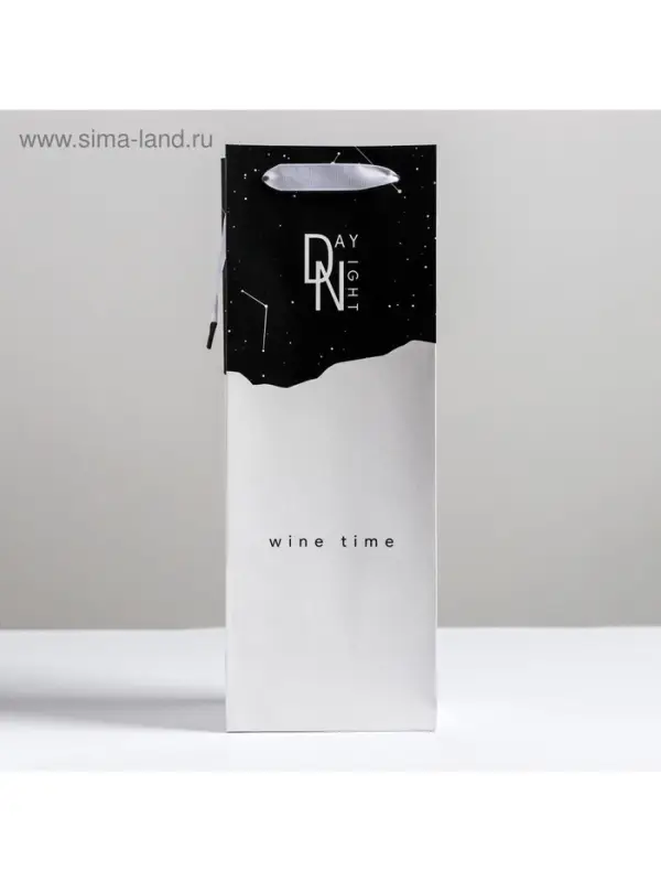 Пакет подарочный ламинированный под бутылку, упаковка, &laquo;Wine time&raquo;, 13 x 36 x 10 см