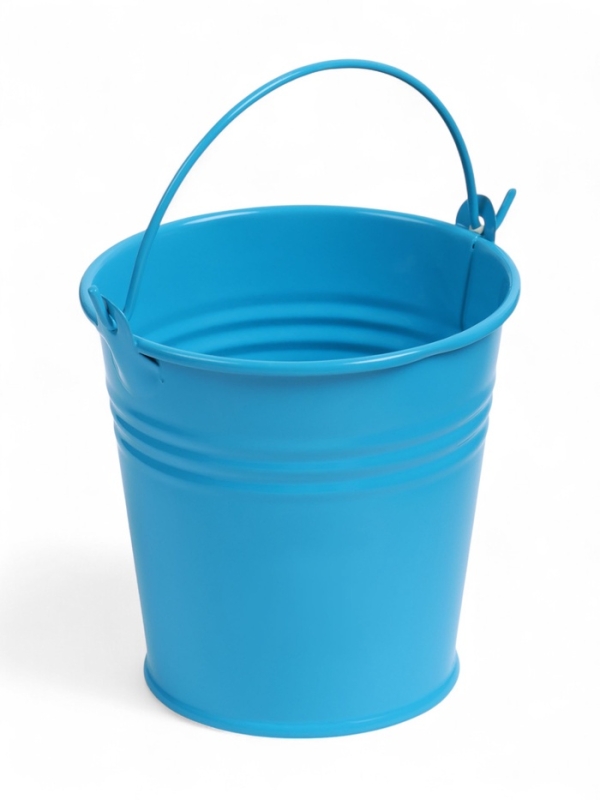 Ведерко декоративное голубое 8x8 см Ведерко декоративное голубое 8x8 см