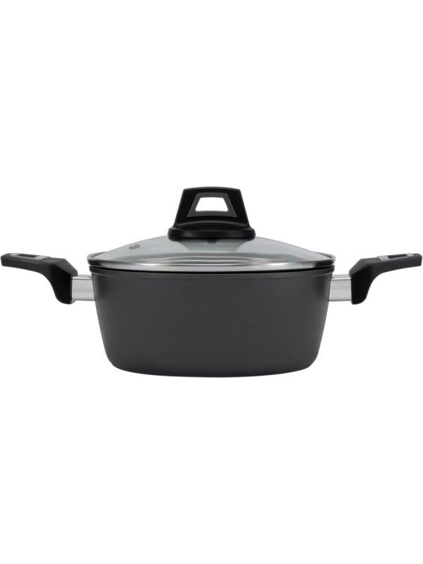 Кастрюля с крышкой 24 см Graphit-24C антипригарная 4,2 литра
