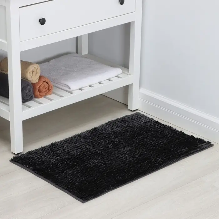 Коврик для дома LaDо́m, букли, плотность 1400 г, 50&times;80 см, велюровый, графитовый