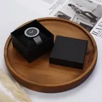 Коробка для часов, цвет чёрный, вставка чёрная 9х8,5х5