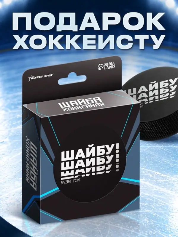 Шайба хоккейная Winter Star, взрослая, d=7.6 см