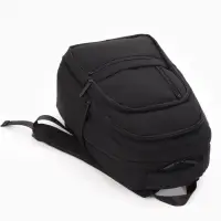 Рюкзак школьный, 2 отделения, 5 карманов, водонепроницаемое дно, 26&times;14&times;39 см, чёрный