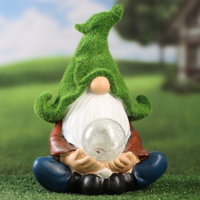 Садовый фонарь  Садовый фонарь "Гном предсказатель" 16х13х27см