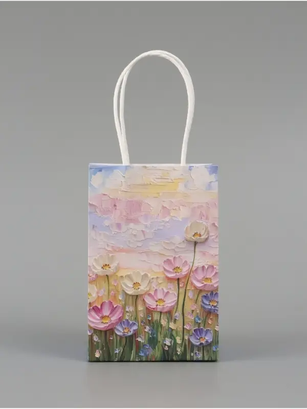 Пакет подарочный &laquo;Нежные цветы&raquo;,10 х 15 х 6 см