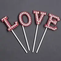 Топпер для торта LOVE, красный
