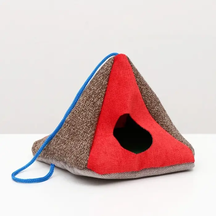 Подвесной домик для грызунов &laquo;Вигвам&raquo;, 15&times;15 см, мебельная ткань, флис, цвет МИКС