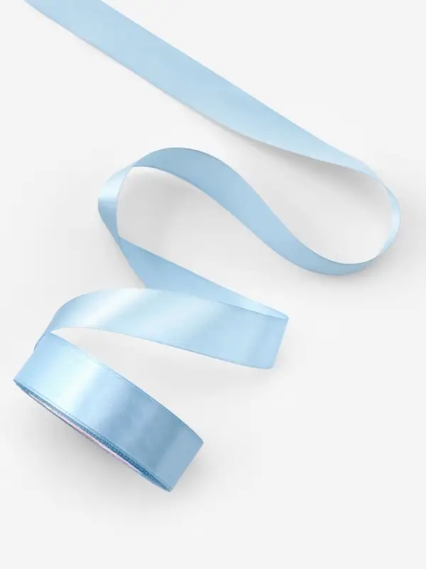 Лента атласная, 25 мм, 23&plusmn;1 м, небесно-голубая №278