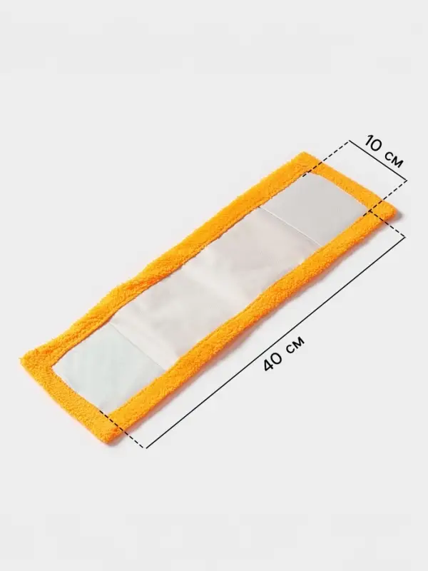 Насадка для плоской швабры &laquo;Доляна&raquo;, 42&times;12 см, микрофибра, 60 г, оранжевая