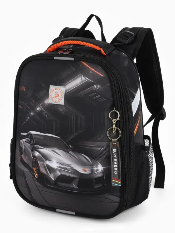 Рюкзак школьный для мальчика &laquo;Автомобиль&raquo;, Stavia, эргономичная спинка, 30&times;16&times;38 см, чёрный