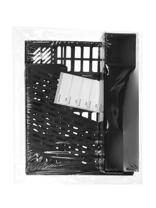 Лоток для бумаг Calligrata с отделениями для пишущих принадлежностей, вертикальный, 4 отделения, чёрный