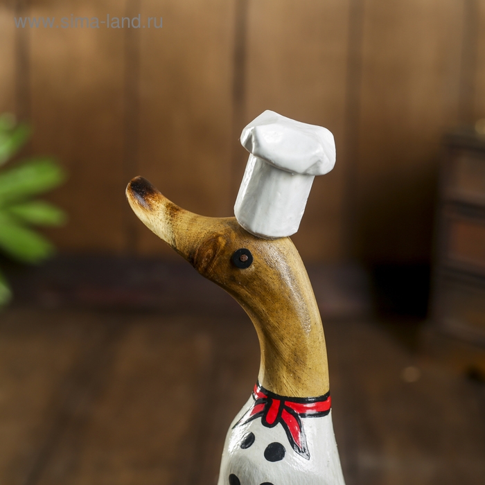 Сувенир Сувенир "Утка Повар" дерево 13х9х27 см