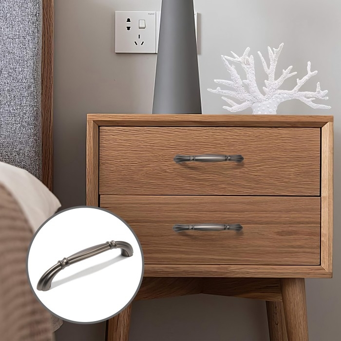 Ручка-скоба CAPPIO RSC039, м/о 96 мм, цвет графит, 4 шт.