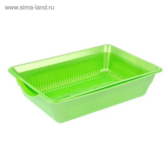 Туалет глубокий с сеткой, 38.5&times;26&times;9 см, зеленый