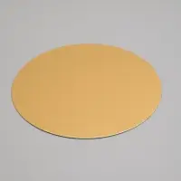 Подложка для торта, золото - серебро, 22 см, 0.8 мм