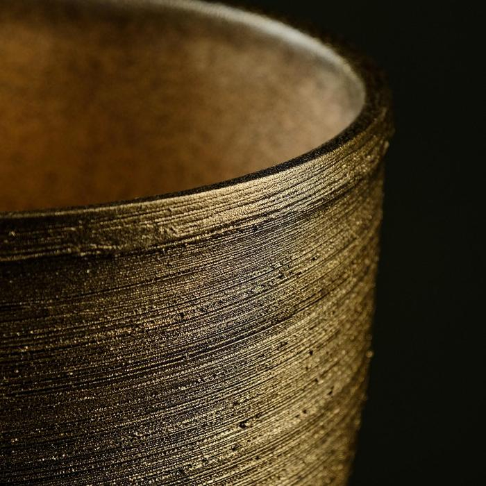 Горшок цветочный  Горшок цветочный "Золото" с поддоном, 1,8л