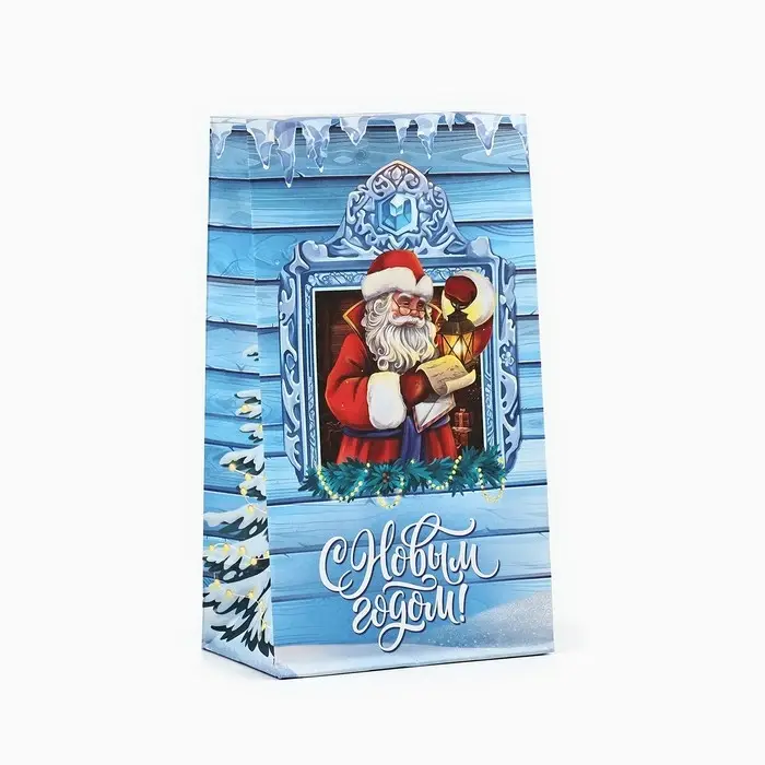 Пакет подарочный без ручек «Дедушка Мороз», 10×19.5×7 см Пакет подарочный без ручек «Дедушка Мороз», 10×19.5×7 см