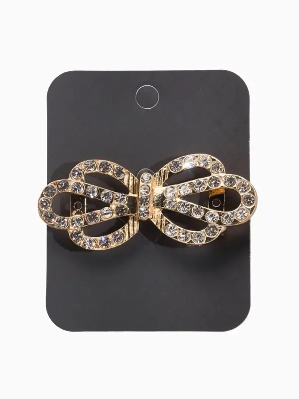 Зажим для кардигана Зажим для кардигана "Ажур", корона, цвет белый в золото