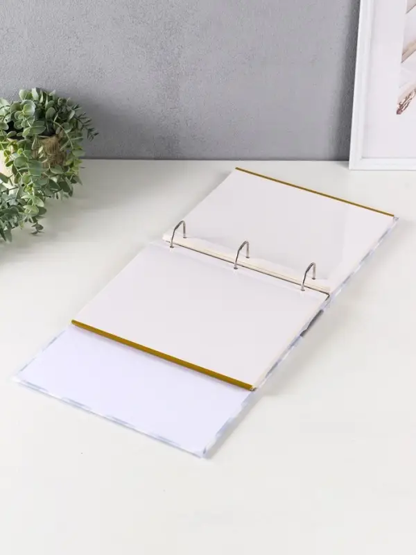 Фотоальбом 50 магнитных листов 23X28см, Фотоальбом 50 магнитных листов 23X28см, "Малыш в белой шапочке", пер-т 3-кольца