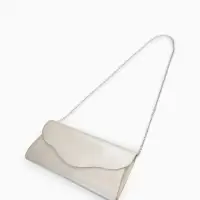 Сумка-клатч женская вечерняя на магните, на цепочке, однотонная, золотистая