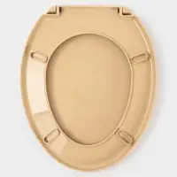 Сиденье для унитаза &laquo;Декор. Кожа&raquo;, 44.5&times;37.5 см, с крышкой, коричневое