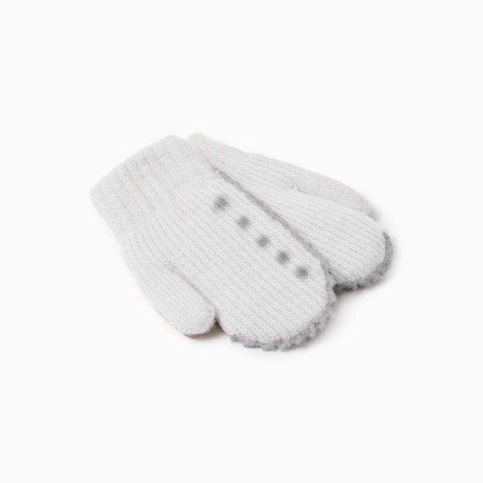 Варежки детские MINAKU, цвет молочный, 15 см