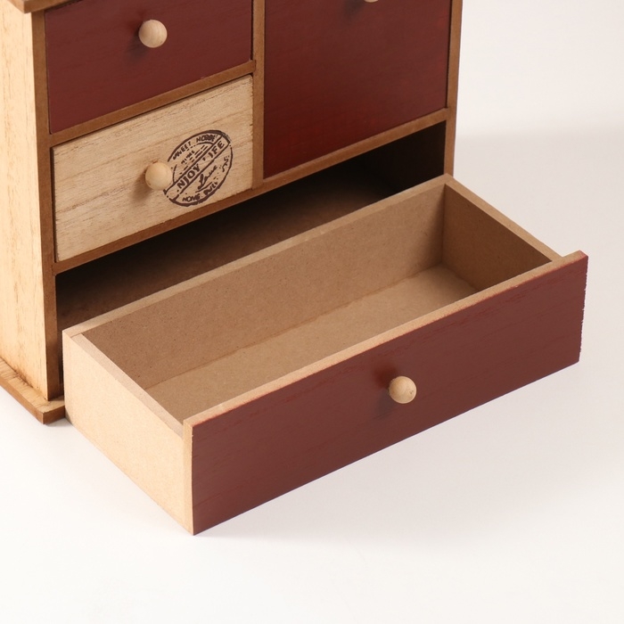 Шкатулка дерево 4 ящика  23,4х10х21 см Шкатулка дерево 4 ящика  23,4х10х21 см