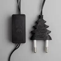 Гирлянда &laquo;Нить&raquo; 5 м с насадками &laquo;Шарики белые&raquo;, IP20, тёмная нить, 20 LED, свечение мульти (RG/RB), мигание, 220 В